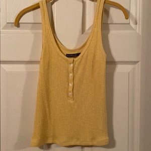 Yellow Henley Tank Top - LIKE NEW